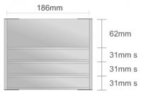 Dc123/BL nástenná tabuľa 186x155 mm design Classic