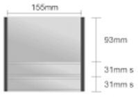 Ds128/BL nástenná tabuľa 155x155 mm design Economy