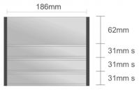 Ds123/BL nástenná tabuľa 186x155 mm design Economy