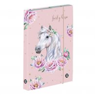 Box na zošity A5 JUMBO Prémium zlat. LIGHT kôň romantic