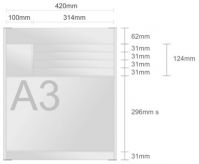 Dir107/BL kombi.tabuľa 420x513mm DeSign Radius/62s+(5x31)+(296/A3)