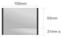 Ds116/BL nástenná tabuľa 155x124 mm design Economy