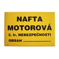 I 169 S Nafta motorová A5 samolepka