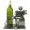 99275 Kovový stojan na víno, motív harmonikár