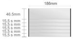 Ac214/BL nástenná tabuľa 186x124mm Alliance Classic /46,5+ (5x15,5s)