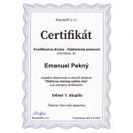 Certifikát Gilosz modrý 170g papier A4/ 25 ks