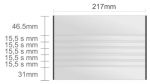 Ac226/BL násten.tabuľa 217x155mm Alliance Classic /46,5+ (5x15,5s)+31