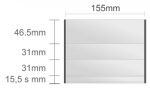 Ac207/BL násten.tabuľa 155x124mm Alliance Classic/46,5+31+31+15,5s