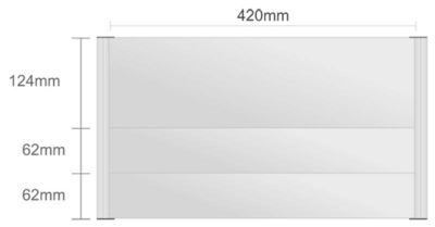 Wt103/BL nástenná tabuľa 420x248mm Design Triangle /124+62+62