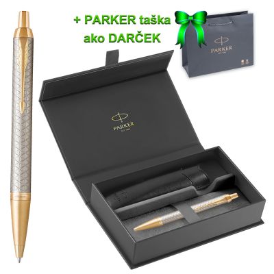 Parker IM Premium Warm Grey pero GT BP, darčeková kazeta s puzdrom