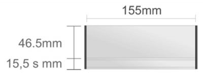 Ac202/BL nástenná tabuľa 155x62mm Alliance Classic /46,5+15,5s