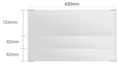 Wc103/BL nástenná tabuľa 420x248mm DeSign Classic /124+62+62